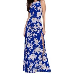Yumi Kim Blue French Rose Royal Dream Maxi Dress Size XS